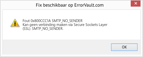 Fix SMTP_NO_SENDER (Fout Fout 0x800CCC1A)