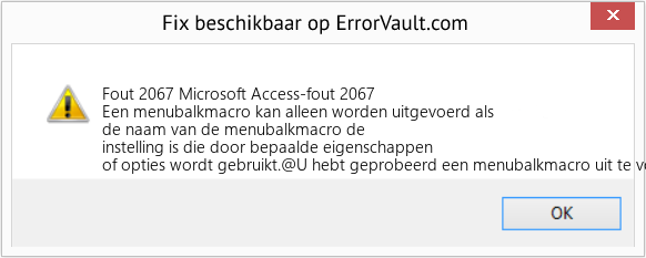 Fix Microsoft Access-fout 2067 (Fout Fout 2067)