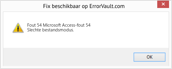 Fix Microsoft Access-fout 54 (Fout Fout 54)