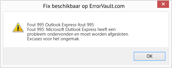 Fix Outlook Express-fout 995 (Fout Fout 995)