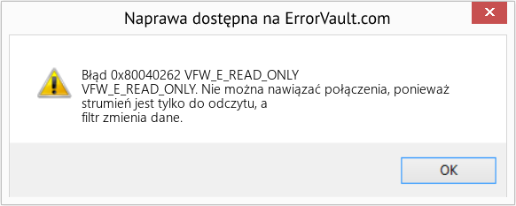 Fix VFW_E_READ_ONLY (Error Błąd 0x80040262)