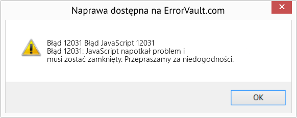 Fix Błąd JavaScript 12031 (Error Błąd 12031)