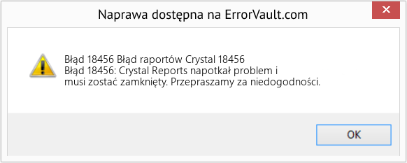 Fix Błąd raportów Crystal 18456 (Error Błąd 18456)