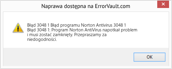 Fix Błąd programu Norton Antivirus 3048 1 (Error Błąd 3048 1)