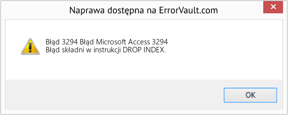 Fix Błąd Microsoft Access 3294 (Error Błąd 3294)