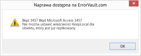 Fix Błąd Microsoft Access 3457 (Error Błąd 3457)