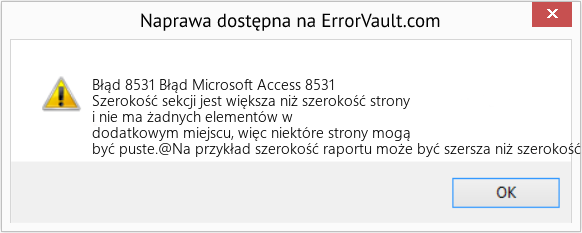 Fix Błąd Microsoft Access 8531 (Error Błąd 8531)