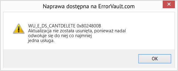 Fix 0x8024800B (Error WU_E_DS_CANTDELETE)