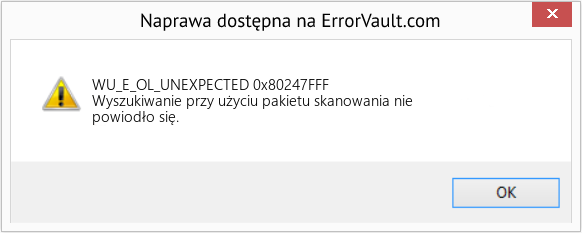 Fix 0x80247FFF (Error WU_E_OL_UNEXPECTED)