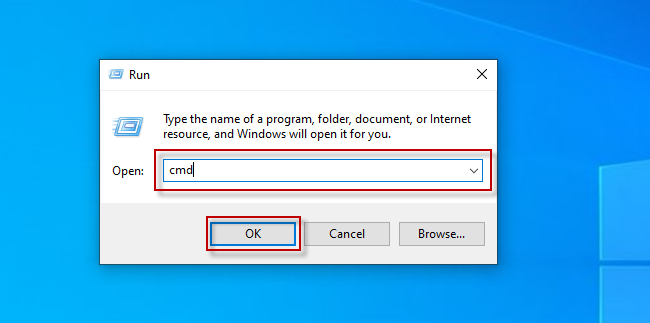 Click on the "OK" button or press the "Enter" key to open the Command Prompt.
Type "services.msc" and press the "Enter" key.