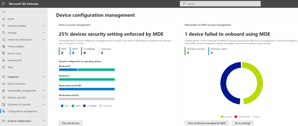 Microsoft 365 Defender: A unified security platform that combines various Microsoft security products to provide comprehensive protection against advanced threats.
Microsoft Security & Compliance Center: A centralized hub for managing security and compliance across Microsoft 365 services, including antivirus and threat protection settings.