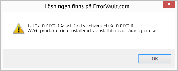 Fix Avast! Gratis antivirusfel 0XE001D02B (Error Fel 0xE001D02B)
