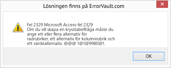 Fix Microsoft Access-fel 2329 (Error Fel 2329)