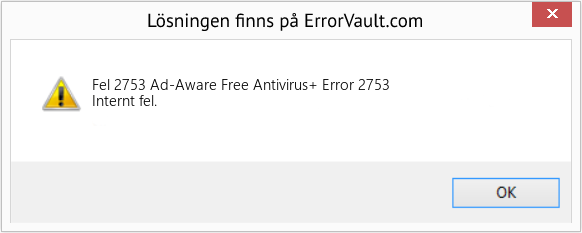 Fix Ad-Aware Free Antivirus+ Error 2753 (Error Fel 2753)