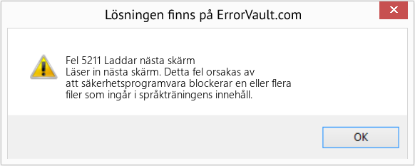 Fix Laddar nästa skärm (Error Fel 5211)