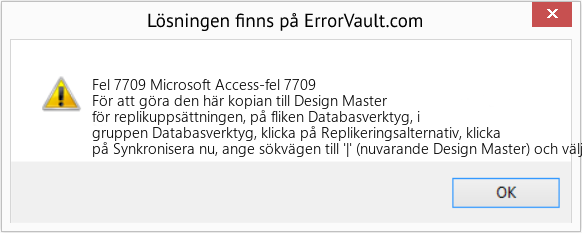 Fix Microsoft Access-fel 7709 (Error Fel 7709)